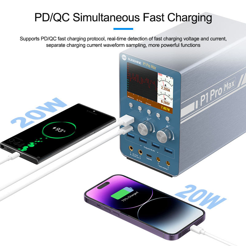 SUNSHINE P1 Pro Max Intelligent Regulated Power Supply Current Voltage Regulation Power Meter SUNSHINE P1 Pro Max Intelligent Regulated Power Supply Current Voltage Regulation Power Meter